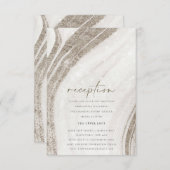 Abstrakte Goldmarmorhochzeit Begleitkarte (Vorne/Hinten)