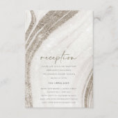 Abstrakte Goldmarmorhochzeit Begleitkarte (Vorderseite)