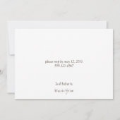 Abstrakte Golds und Braun-Post-Hochzeitsfeier Einladung (Rückseite)