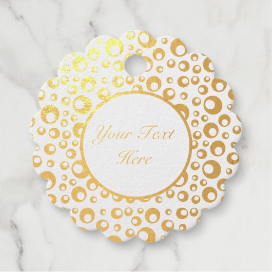 Abstrakte Goldschmiedekunst Große und Kleine Kreis Geschenkanhänger (Vorderseite)