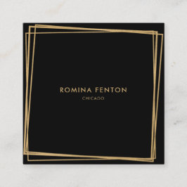 Abstrakte Goldschmiederahmen Moderne Berufliche Quadratische Visitenkarte
