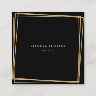 Abstrakte Goldschmiederahmen Moderne Berufliche Quadratische Visitenkarte