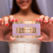 Abstrakte Goldstriche Rahmen Marmorviolett Lavende