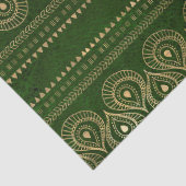 Abstrakte Goldwassertropfen auf grünem Dekor Seidenpapier (Detail)