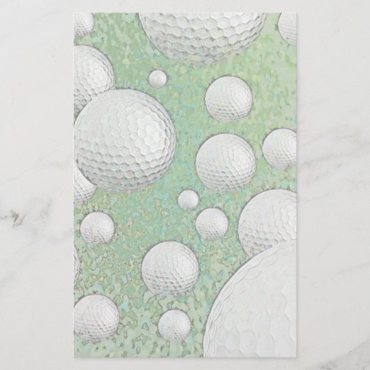 ABSTRAKTE GOLF-BÄLLE BRIEFPAPIER (Vorderseite)