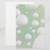 ABSTRAKTE GOLF-BÄLLE BRIEFPAPIER (Vorne/Hinten)