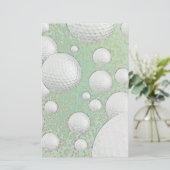 ABSTRAKTE GOLF-BÄLLE BRIEFPAPIER (Stehend Vorderseite)