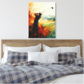 Abstrakte Golf Player Art Leinwanddruck (Insitu (Schlafzimmer))