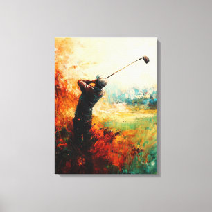 Abstrakte Golf Player Art Leinwanddruck