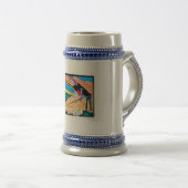 abstrakte Golffarbe Bierglas (VorderseiteRechts)