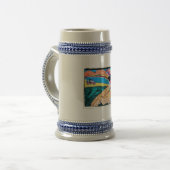 abstrakte Golffarbe Bierglas (Vorderseite Links)