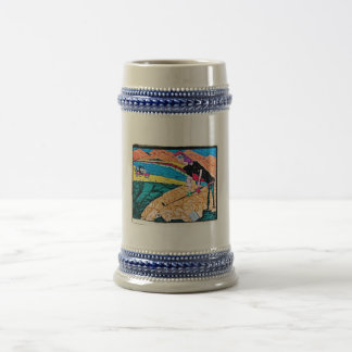 abstrakte Golffarbe Bierglas