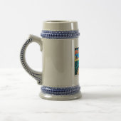 abstrakte Golffarbe Bierglas (Links)