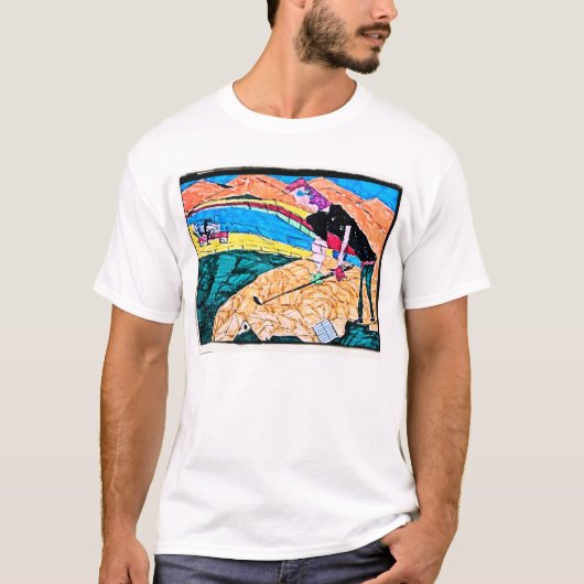 abstrakte Golffarbe T-Shirt (Vorderseite)