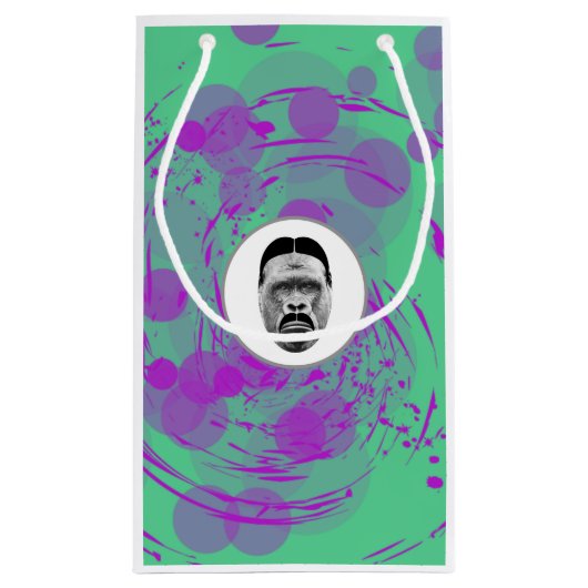 Abstrakte Gorilla-Geschenktasche Kleine Geschenktüte (Rückseite)