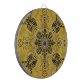 Abstrakte Goth Tribal Line Zeichnend Wiederholungs Dartscheibe (Vorderseite Links)