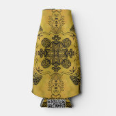 Abstrakte Goth Tribal Line Zeichnend Wiederholungs Flaschenkühler (Vorderseite)