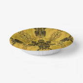 Abstrakte Goth Tribal Line Zeichnend Wiederholungs Pappteller (Gewinkelt)