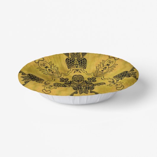 Abstrakte Goth Tribal Line Zeichnend Wiederholungs Pappteller (Gewinkelt)