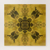 Abstrakte Goth Tribal Line Zeichnend Wiederholungs Puzzle (Vertikal)