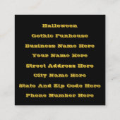 Abstrakte Goth Tribal Line Zeichnend Wiederholungs Quadratische Visitenkarte (Rückseite)