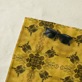 Abstrakte Goth Tribal Line Zeichnend Wiederholungs Strandtuch