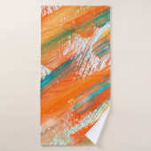 Abstrakte Gouache Malerei in verschiedenen hellen Badehandtuch (Badehandtuch)