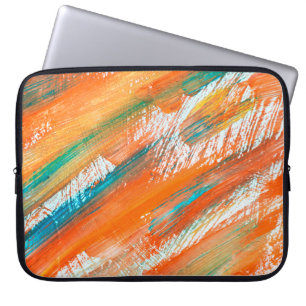 Abstrakte Gouache Malerei in verschiedenen hellen Laptopschutzhülle