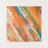 Abstrakte Gouache Malerei in verschiedenen hellen Wandteppich (Vorderseite (Horizontal))