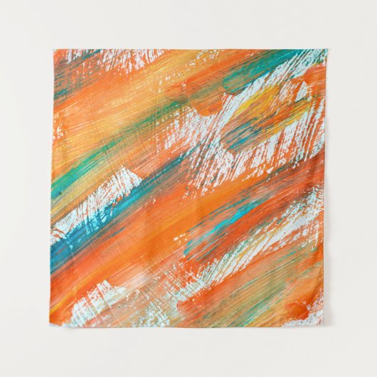 Abstrakte Gouache Malerei in verschiedenen hellen Wandteppich (Vorderseite)