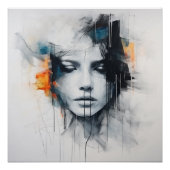 Abstrakte Gouache Textur Poster (Vorderseite)