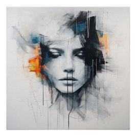 Abstrakte Gouache Textur Poster