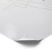 Abstrakte Gouache Textur Poster (Ecke)