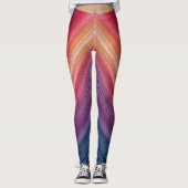 Abstrakte Gradienten | Chevron-Linie Leggings (Vorderseite)