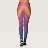 Abstrakte Gradienten | Chevron-Linie Leggings (Rückseite)