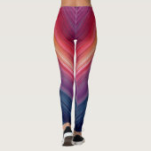 Abstrakte Gradienten | Chevron-Linie Leggings (Rückseite)