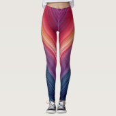 Abstrakte Gradienten | Chevron-Linie Leggings (Vorderseite)