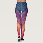 Abstrakte Gradienten | Chevron-Linie Leggings (Rückseite)