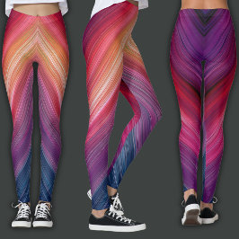 Abstrakte Gradienten | Chevron-Linie Leggings