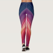 Abstrakte Gradienten | Chevron-Linie Leggings (Rückseite)