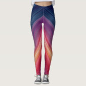 Abstrakte Gradienten | Chevron-Linie Leggings (Vorderseite)