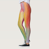 Abstrakte Gradienten | Regenbogen-Drip Leggings (Links)