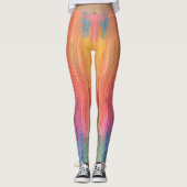 Abstrakte Gradienten | Regenbogen-Drip Leggings (Vorderseite)