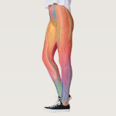 Abstrakte Gradienten | Regenbogen-Drip Leggings (Links)