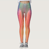 Abstrakte Gradienten | Regenbogen-Drip Leggings (Vorderseite)
