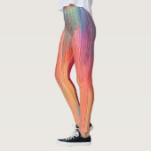 Abstrakte Gradienten | Regenbogen-Drip Leggings (Links)