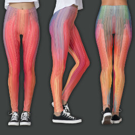 Abstrakte Gradienten | Regenbogen-Drip Leggings