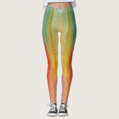 Abstrakte Gradienten | Regenbogen-Drip Leggings (Vorderseite)