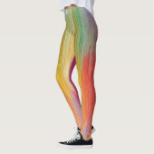 Abstrakte Gradienten | Regenbogen-Drip Leggings (Links)