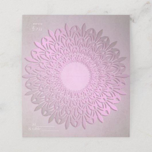 Abstrakte Gradientenmandala. Platzkarte (Außenseite Aufgefaltet)